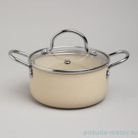Кастрюля 14 х 7 см стеклянная крышка антипригарное покрытие 950 мл Agness / 378306