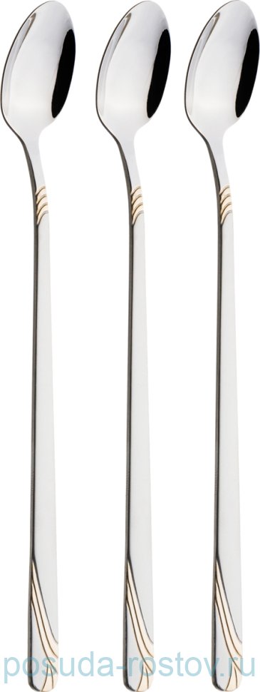 Набор ложек для коктелей 19 см 3 шт "agness" / 200208