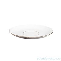Блюдце 12,5 см 1 шт &quot;Рококо /Две линии золото&quot; / 252199