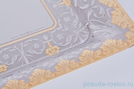 Поднос 45 х 31,5 см прямоугольный с ручками &quot;Венеция Голд&quot; нерж. сталь / 030271
