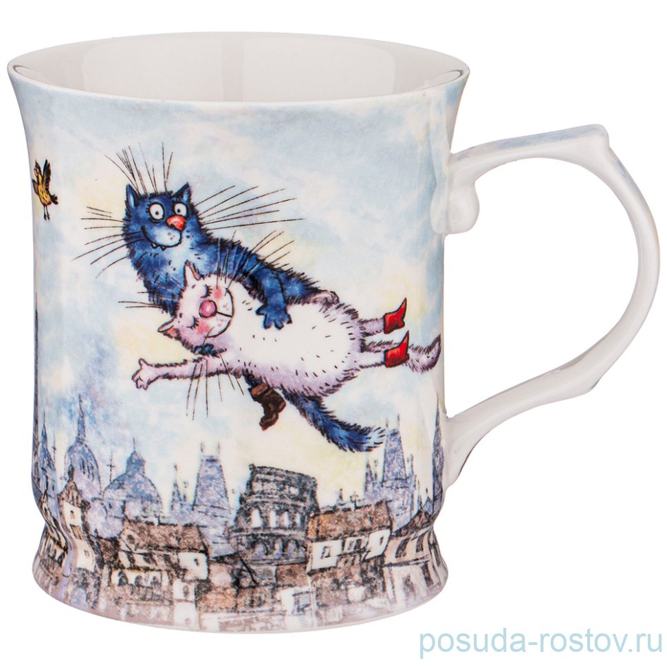 Кружка 420 мл "Шагал /Синие коты" / 229411