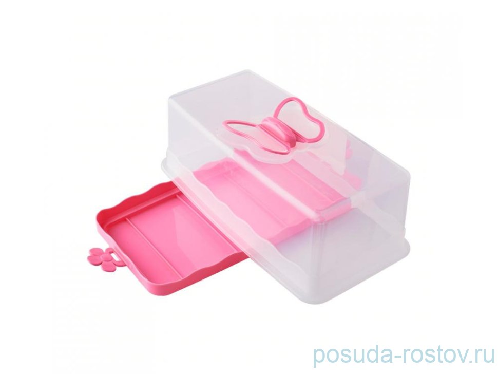 Тортница с крышкой 34 х 17 х 14 см прямоугольная / 294820 Тортница с крышкой 34 х 17 х 14 см прямоугольная / 294820