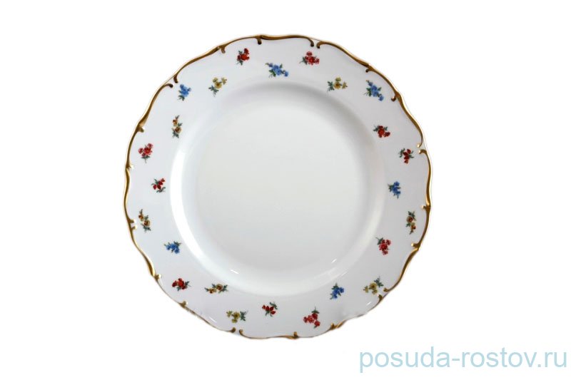 Блюдо 30 см круглое Bohemia Porcelan Moritz Zdekauer 1810 s.r.o. "Анжелика 811 /Мелкие цветы" / 071168 Блюдо 30 см круглое Bohemia Porcelan Moritz Zdekauer 1810 s.r.o. "Анжелика 811 /Мелкие цветы" / 071168