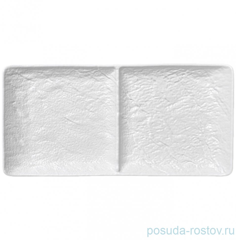 Блюдо 27 х 13 см прямоугольное 2-х секционное "WhiteStone" / 305618 Блюдо 27 х 13 см прямоугольное 2-х секционное "WhiteStone" / 305618