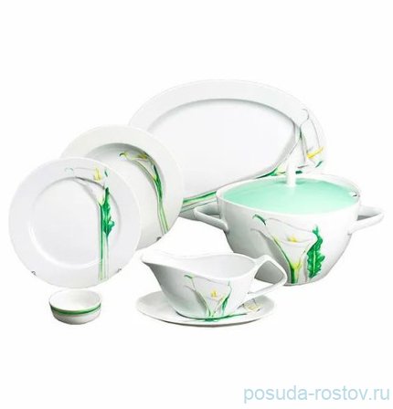 Столовый сервиз на 6 персон 27 предметов &quot;Сильвия /Каллы&quot; / 232119