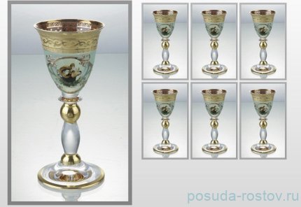 Рюмки 60 мл 6 шт &quot;Грация /Охота зелёная&quot; / 001491