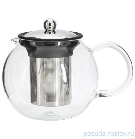 Заварочный чайник 1,2 л  серебристо-черный &quot;Base black&quot; / 378534