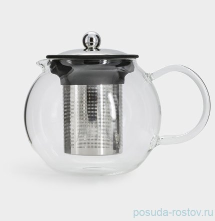 Заварочный чайник 1,2 л  серебристо-черный &quot;Base black&quot; / 378534