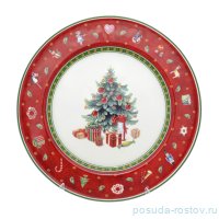 Тарелка 26 см &quot;Christmas world /Bordo&quot; / 230104