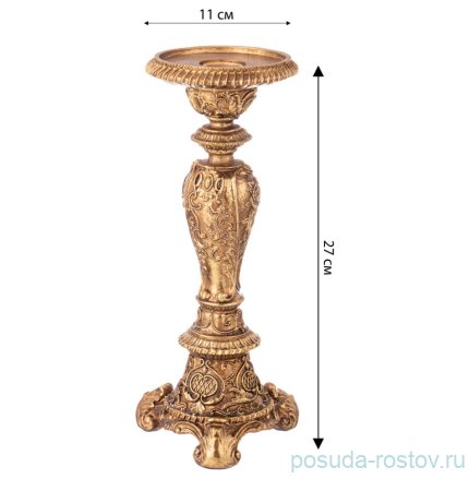 Подсвечник 11,5 х 11 х 27 см &quot;Рококо&quot; / 313469