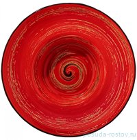 Тарелка 25,5 см глубокая красная &quot;Spiral&quot; / 261554