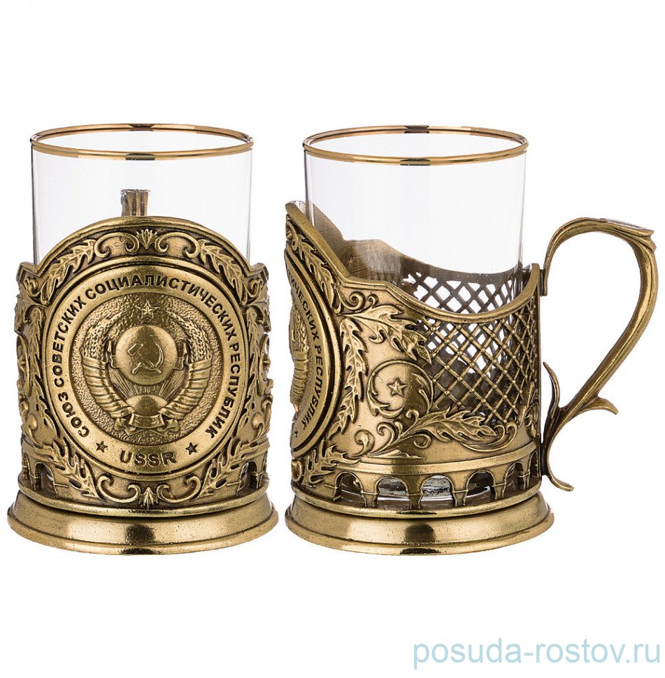 Стакан для чая 250 мл с подстаканником "СССР" / 264129