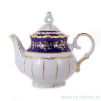 Заварочный чайник 600 мл &quot;Мария-Тереза /Барокко кобальт /Золотые листики&quot; / 133232