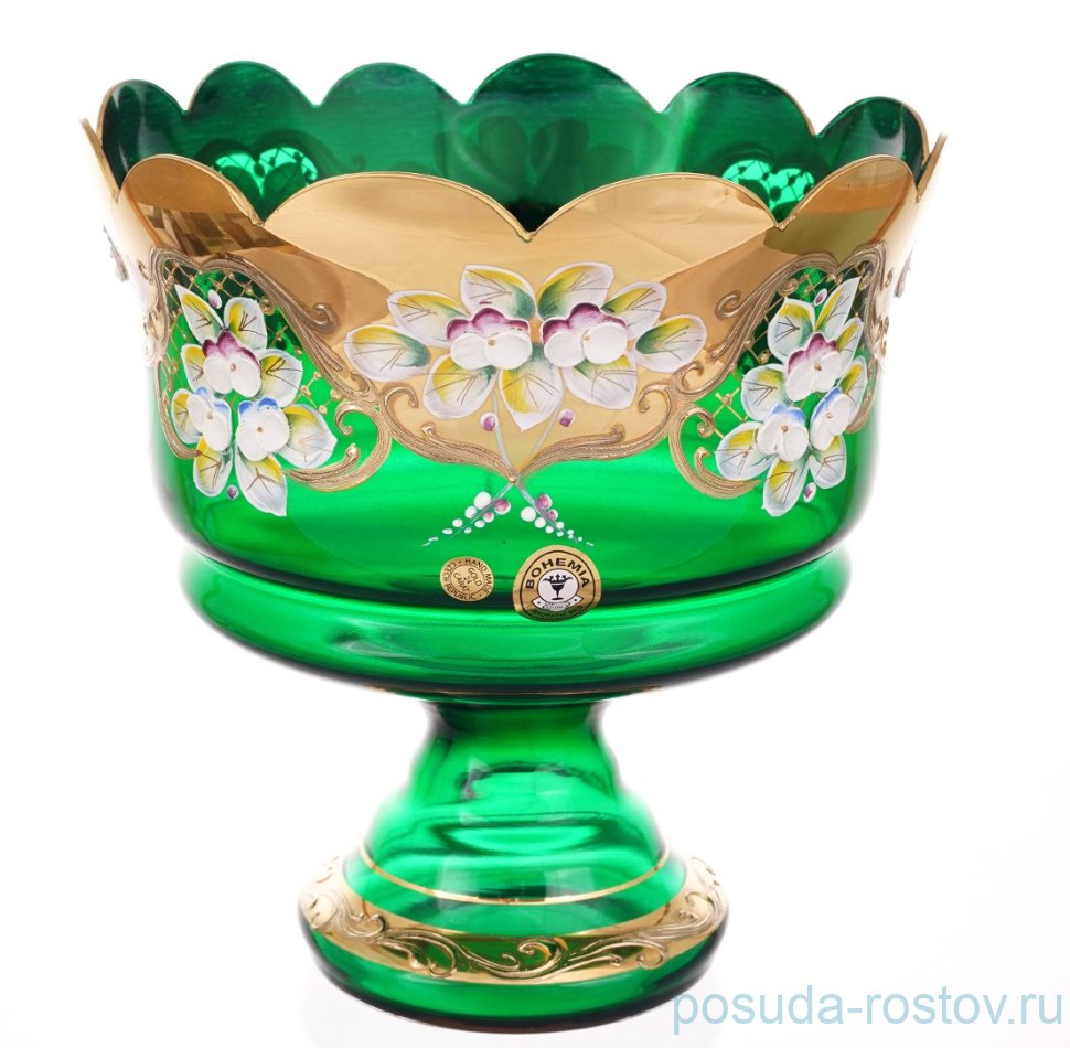 Конфетница 20 см н/н "Лепка зеленая" E-S / 147997