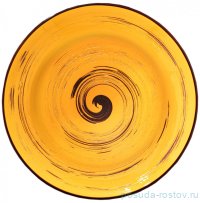 Тарелка 25,5 см глубокая жёлтая &quot;Spiral&quot; / 261610