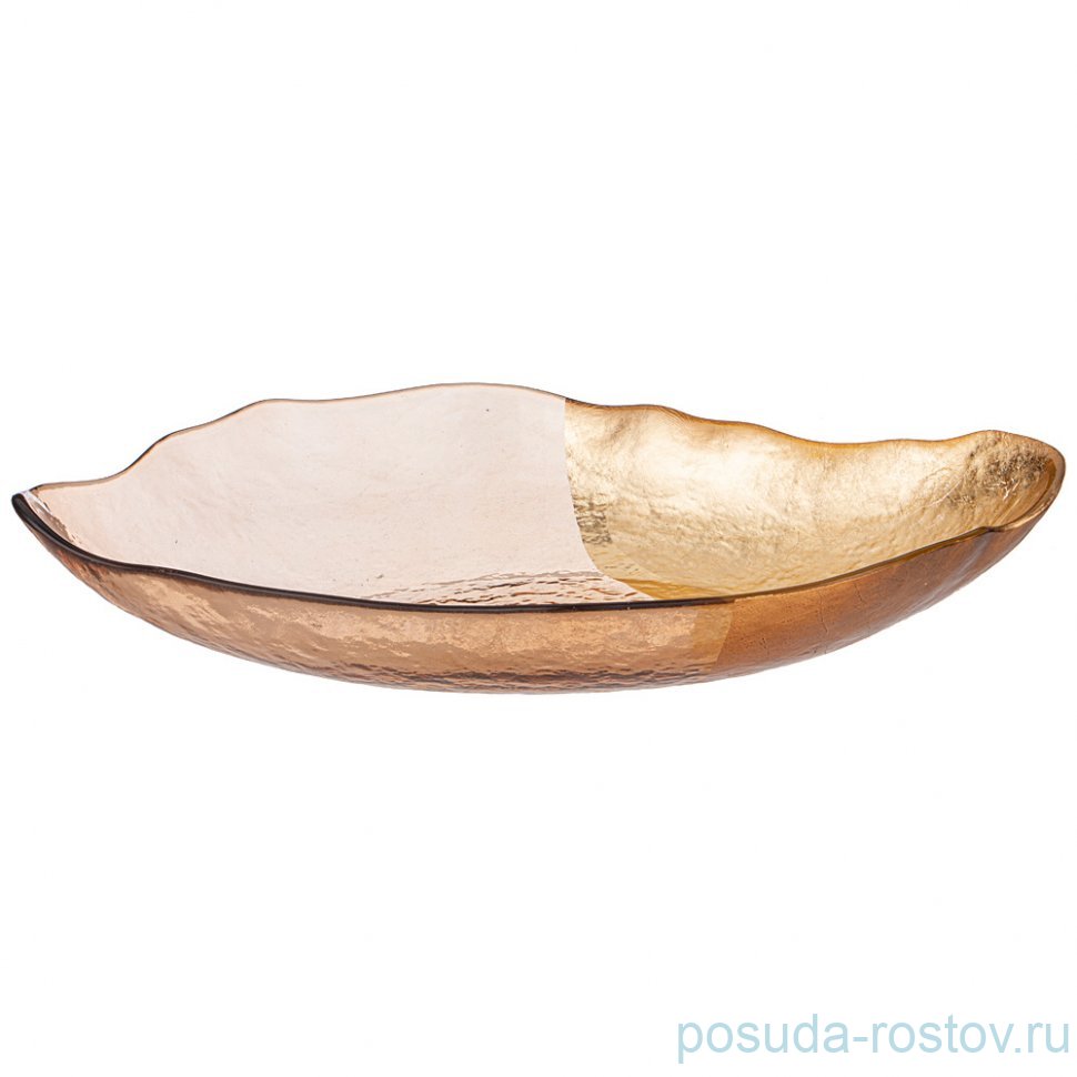 Блюдо 34 х 19 см овальное "Bohemia amber" / 332138