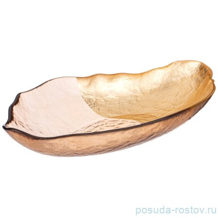 Блюдо 34 х 19 см овальное &quot;Bohemia amber&quot; / 332138