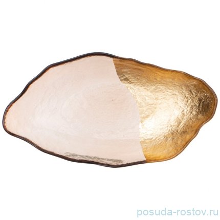 Блюдо 34 х 19 см овальное &quot;Bohemia amber&quot; / 332138