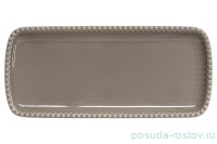 Блюдо 36 х 16 см прямоугольное тёмно-серое &quot;Tiffany&quot; / 296995