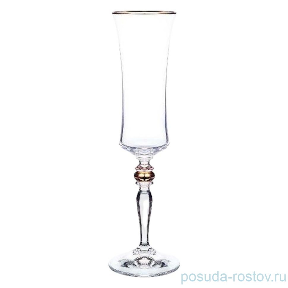 Бокал для шампанского 190 мл 1 шт "Грация /Отводка золото" / 132352 Бокал для шампанского 190 мл 1 шт "Грация /Отводка золото" / 132352