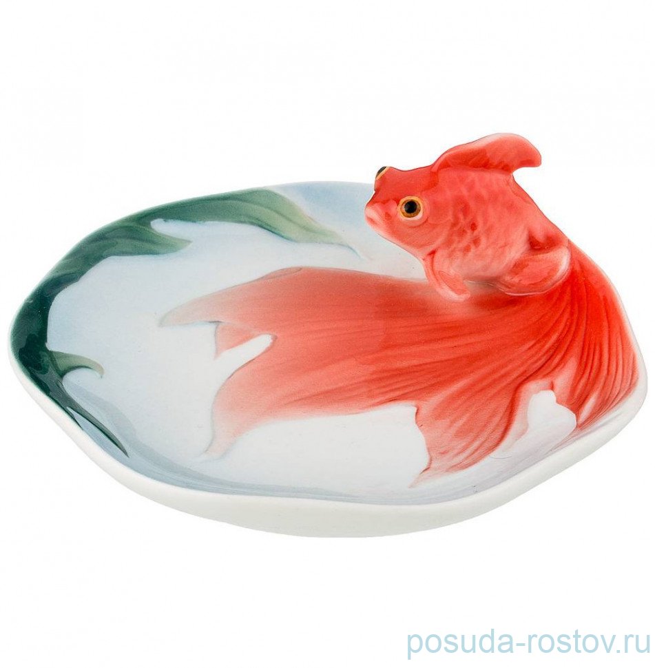 Подставка для чайного пакетика 9 см "золотая рыбка" / 285117 Подставка для чайного пакетика 9 см "золотая рыбка" / 285117