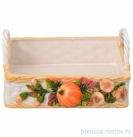 Корзина 38 см с ручками квадратная &quot;Осень&quot; / 299881