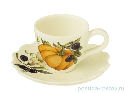 Набор кофейных пар 90 мл 6 шт &quot;Artigianato ceramico /Тыква&quot; / 149429