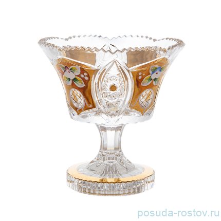 Ваза для конфет 14 cм н/н &quot;Хрусталь с золотом&quot; / 068094