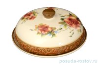 Блюдо для блинов с крышкой 23 х 23 х 10 см &quot;Розы&quot; / 106193