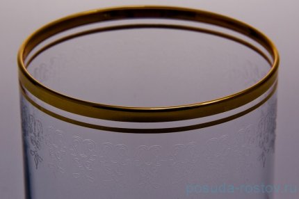 Стаканы для воды 350 мл 6 шт &quot;Барлайн /Невидимый орнамент /Золотая отводка&quot; / 005129