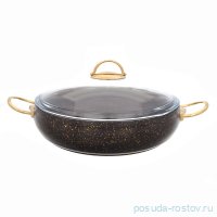 Жаровня 28 см с крышкой антипригарное покрытие чёрная &quot;Leydi /Repast&quot; / 236535