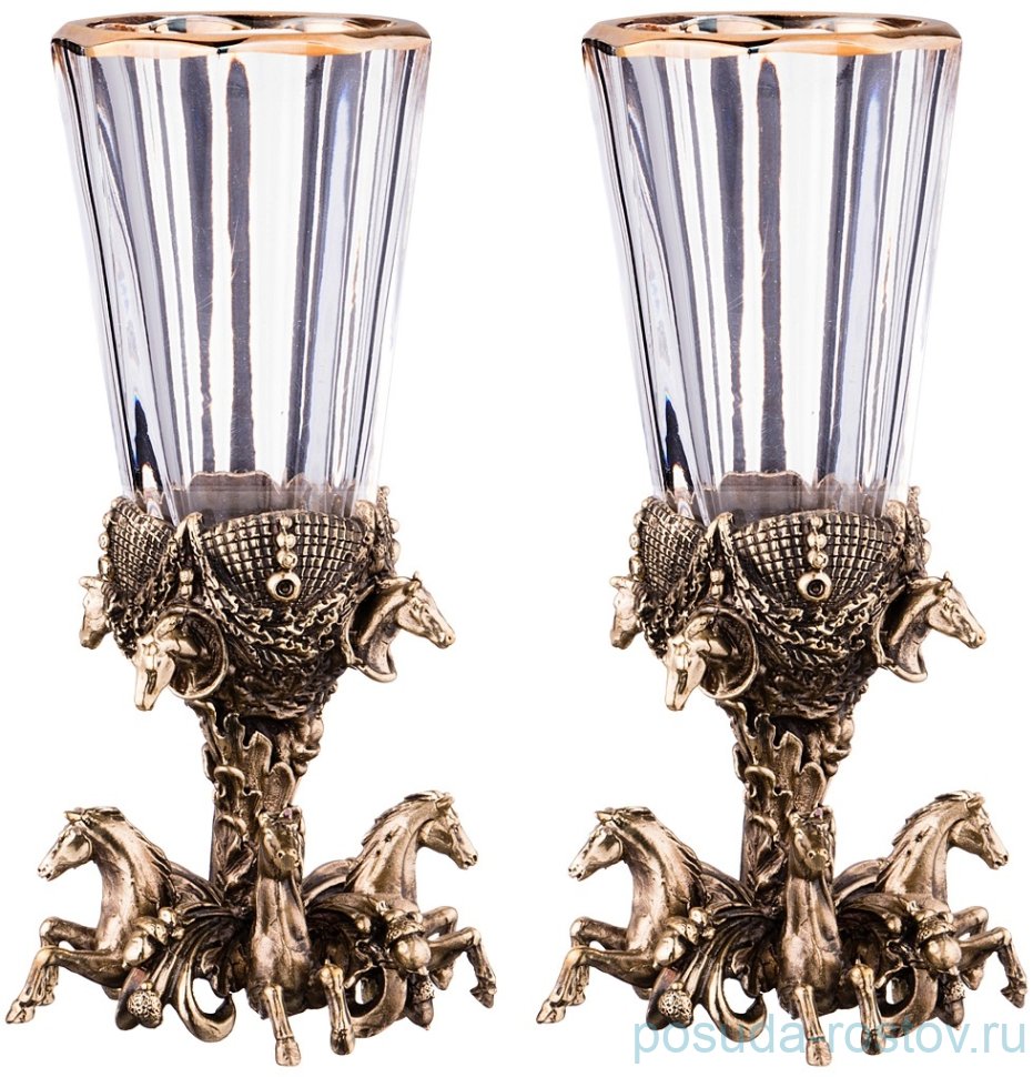 Рюмки 50 мл 2 шт "Лошади" / 207445