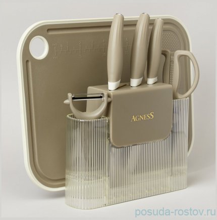 Набор кухонных предметов 7шт цвет серый / 364310