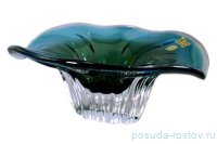 Ваза для фруктов 29 см &quot;Прозрачно-Зелёно-Синяя&quot; / 043699