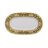 Блюдо 24 см овальное &quot;Донна /Зелёная в золотой роскоши&quot; / 198276
