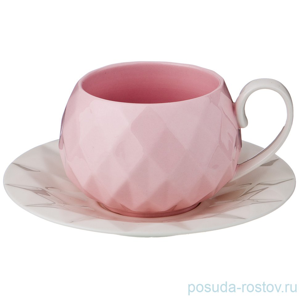 Чайная пара 200 мл 1 шт "Розовая" / 190677