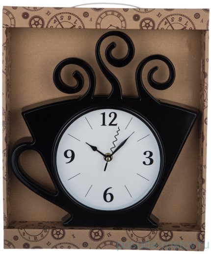 Часы настенные 26 х 30 см кварцевые черные &quot;chef kitchen&quot; / 187940